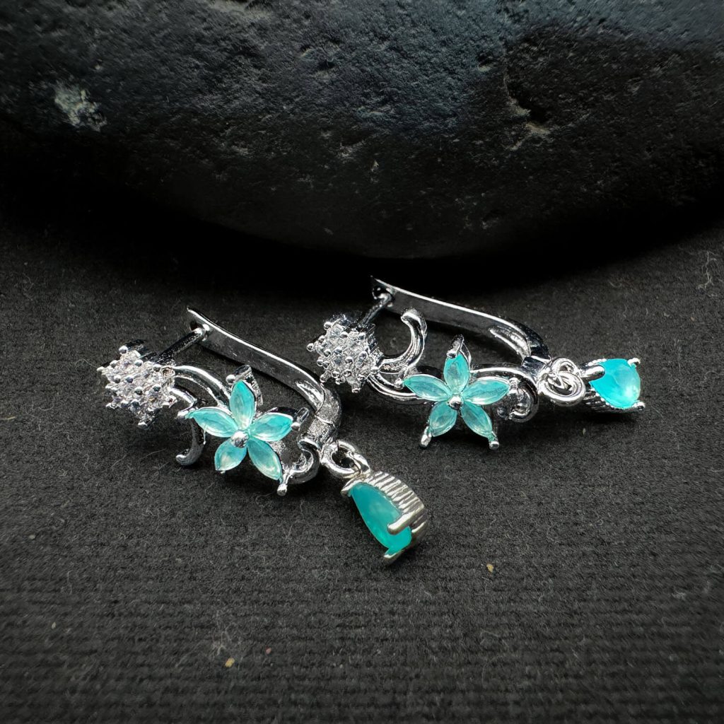 Aquamarine Blossom Earrings