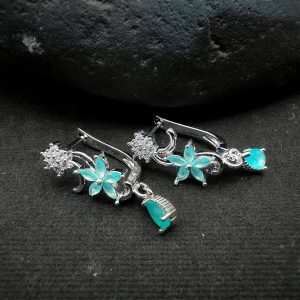 Aquamarine Blossom Earrings