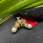 Elegant Pearl & Crystal Drop Earrings