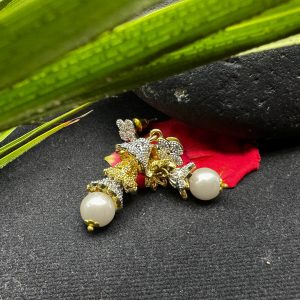 Elegant Pearl & Crystal Drop Earrings