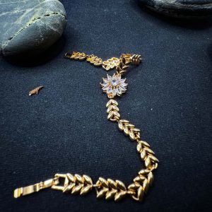 Golden Blossom Charm Bracelet - Nazli Fashions