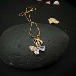 Golden Butterfly Crystal Necklace
