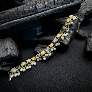 Golden Pearl Bliss Anklet - Nazli Fashions