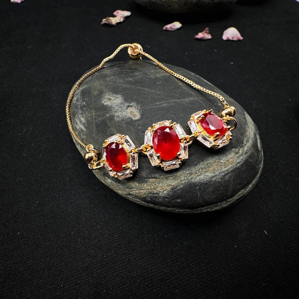 Golden Stone Duo Bracelet - Nazli Fashions