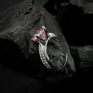 Majestic Pink Topaz Solitaire Ring - Nazli Fashions