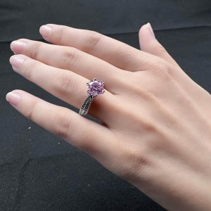 Majestic Pink Topaz Solitaire Ring - Nazli Fashions