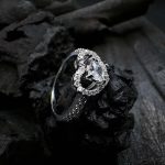 Princess Cut Heart Halo Ring