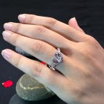 Princess Cut Heart Halo Ring