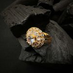 Royal Grandeur Golden Cocktail Ring