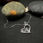 Silver 'Allah' Necklace with Stone by Nazli Fashions