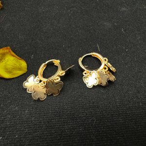 Golden Enchanting Butterfly Hoop Earrings (2)