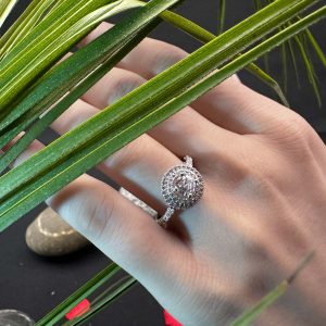 Sparkling Double Halo Diamond Ring