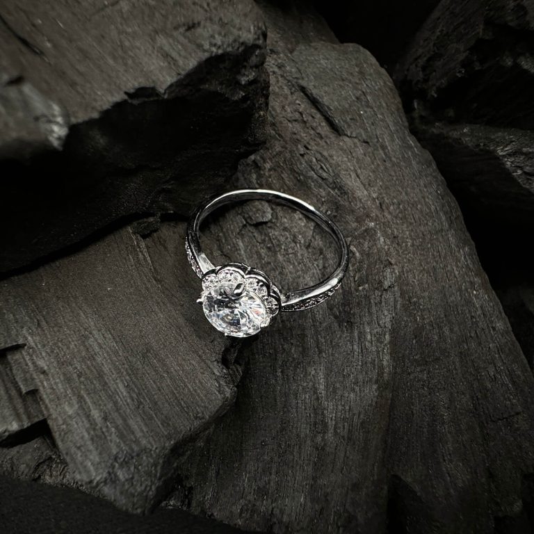 Timeless Round-Cut Diamond Floral Ring