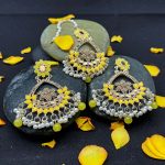 Vibrant Sunflower Earrings and Tikka Set - Nazli Fashions