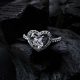 Princess Cut Heart Halo Ring